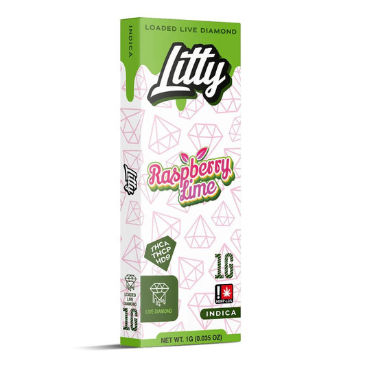 Litty Live Diamond THCA THCP HD9 Disposables 1G Raspberry Lime