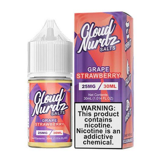 Cloud Nurdz Salts Grape Strawberry 30ml E-Juice