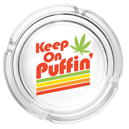 Fujima Keep on Puffin Glass Ashtray
