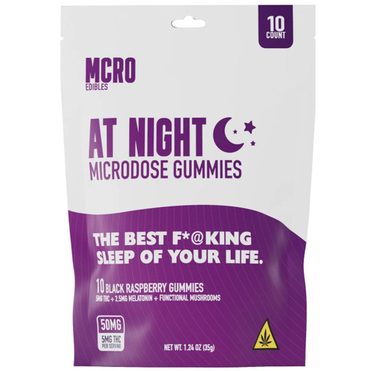 MCRO Microdose Gummies At Night 50MG - Black Raspberry