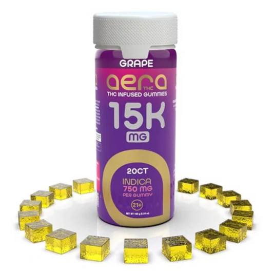 AERA THC Infused Gummies 15000MG Grape Indica