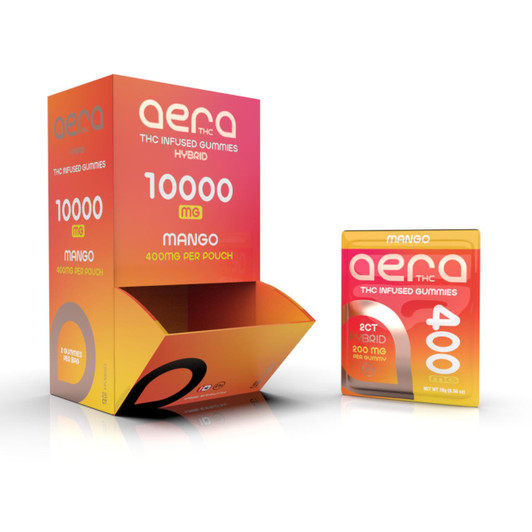 AERA THC Infused Gummies 10000MG - 25CT Mango Hybrid