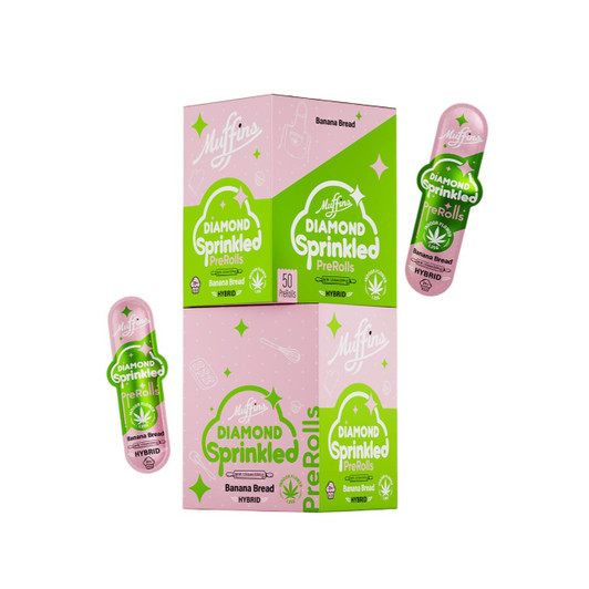 Muffins Diamond Sprinkled PreRolls 50CT-Banana Bread Hybrid