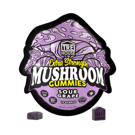TRĒ House Extra Strength Magic Mushroom Blend Gummies – 10COUNT Sour Grape