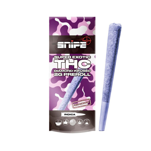 Snipe THCP Diamond Infused Purple Prerolls 2G -1PK Grand Daddy Purp Indica