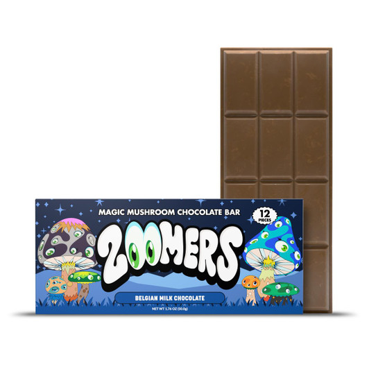 Zoomers Magic Mushroom Chocolate Bar Belgian Milk