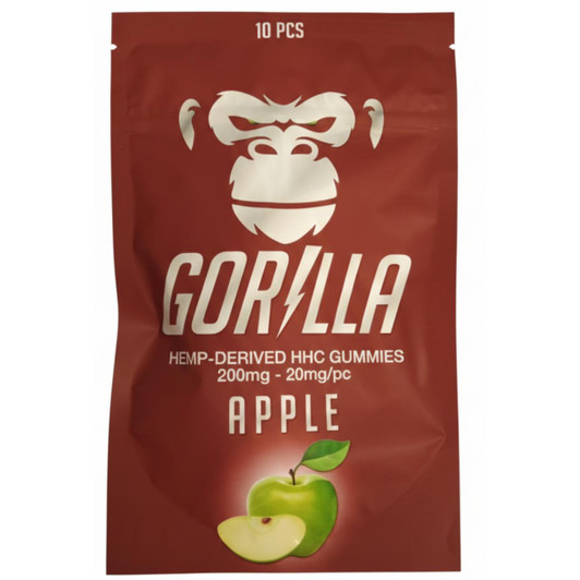 Gorilla HHC Gummies 200MG - 10PC Apple