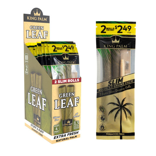 King Palm Slim Rolls- 20PK- 2CT