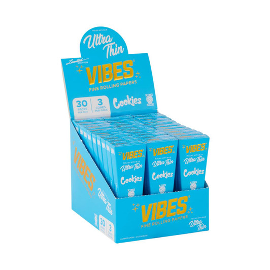 VIBES X COOKIES 30PK KING SIZE CONES - ULTRA THIN