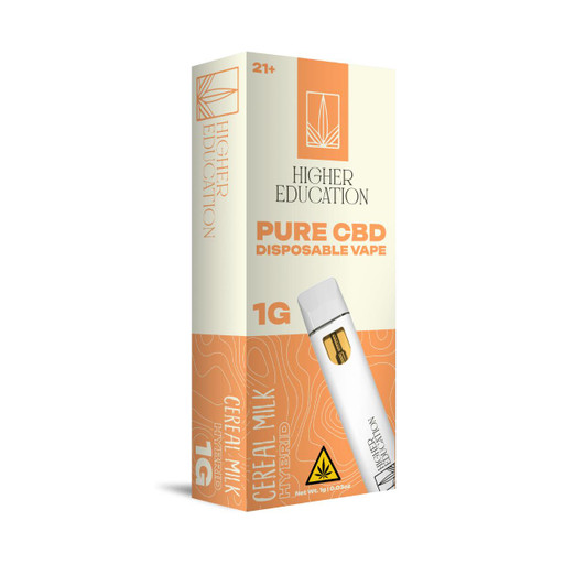 Higher Education Pure CBD Disposable 1G- Cereal Milk Hybrid