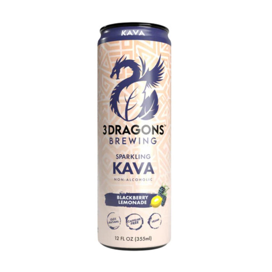 3 Dragons Brewing Kratom Sparkling Kava Soda Blackberry Lemonade