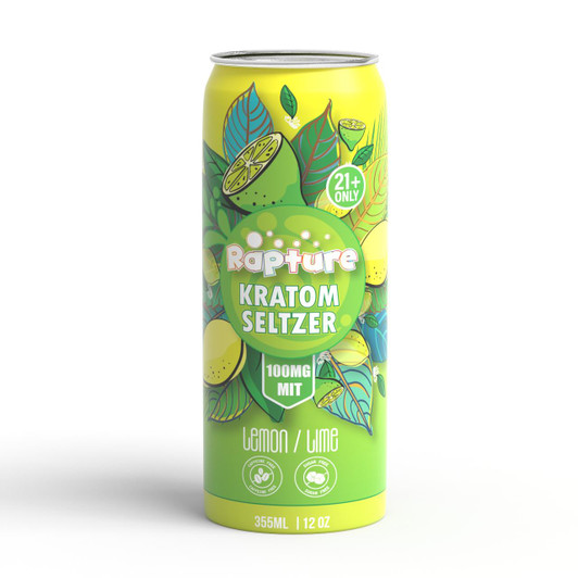 Rapture Kratom Seltzer 12 OZ -100 MIT Lemon Lime