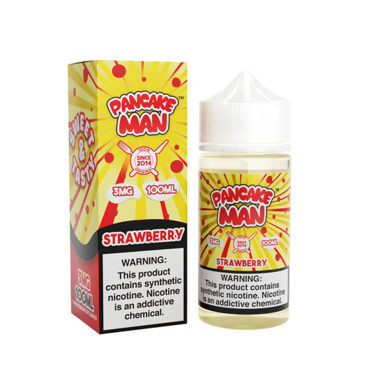 Pancake Man 100ml E-Juice Strawberry Wholesale | Pancake Man Wholesale