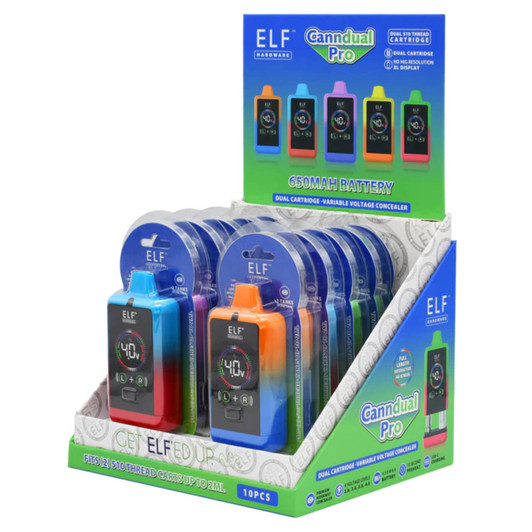 ELF CannDual Pro 650MAH Battery - 10PK Assorted Colors