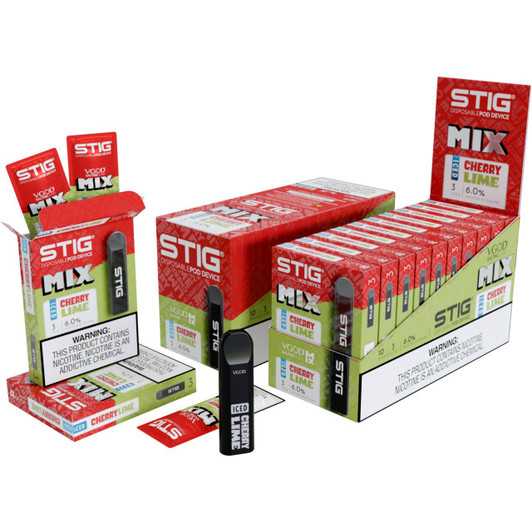 STIG 60MG Disposable Pod Device 3PK Iced Cherry Lime Mix
