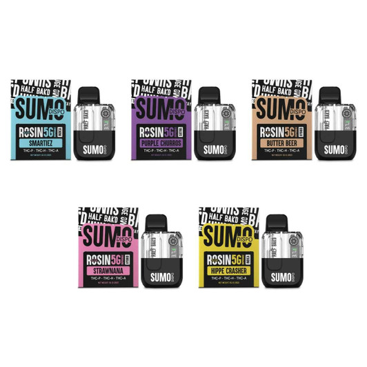 Half Bak'd Sumo Rosin Blend THC-P THC-H THC-A Disposable - 5G