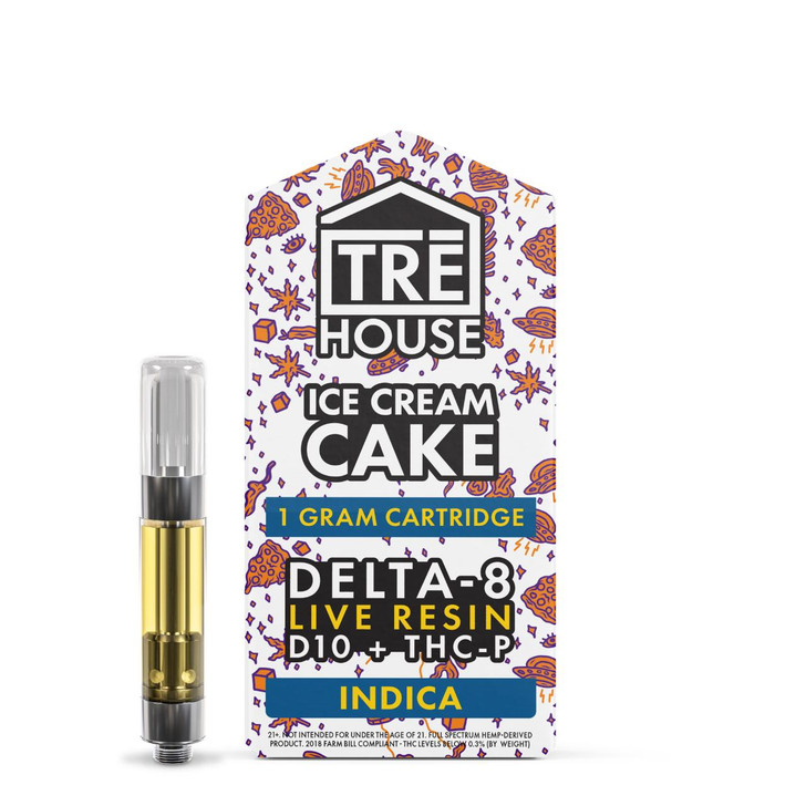 TRĒ House 1G Live Resin D8/D10/THC-P Cartridge
