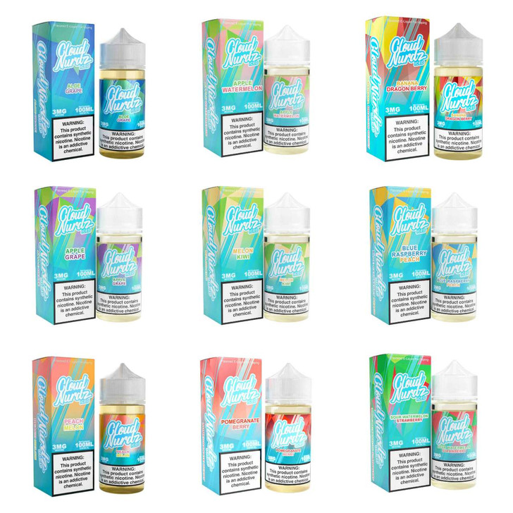 Cloud Nurdz Iced Synthetic Nicotine 100ml E-Juice