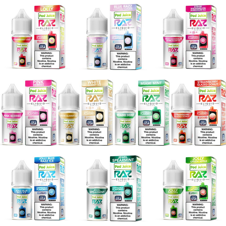Pod Juice x RAZ Salt Tobacco Free Nicotine E-Juice 30ml
