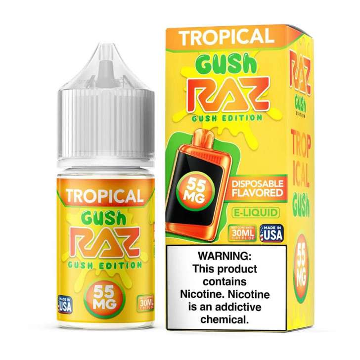 Pod Juice x RAZ Salt Tropical Gush Tobacco Free Nicotine E-Juice 30ml