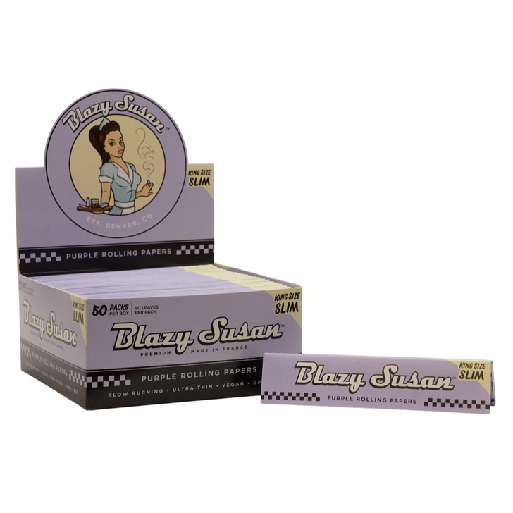 Blazy Susan Purple Rolling Papers 50PK