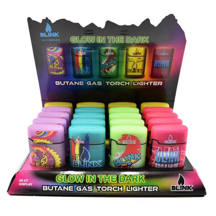 Blink Torch Lighters 20CT - Glow in The Dark Blocks