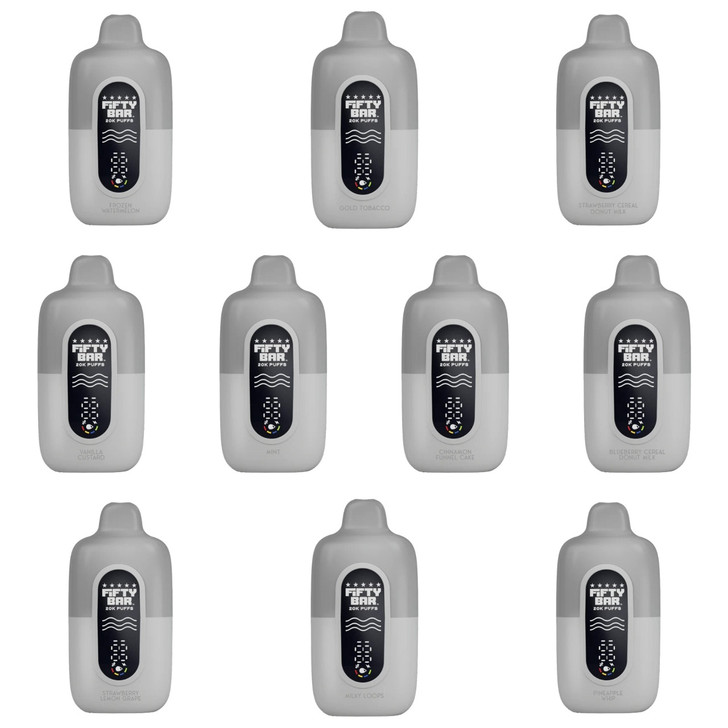 Fifty Bar V2 Silver Series 2% 20000 Puff Disposable