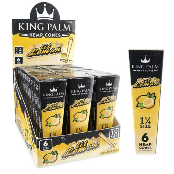 KING PALM HEMP - 1-1/4 CONES - 30PK- 6CT