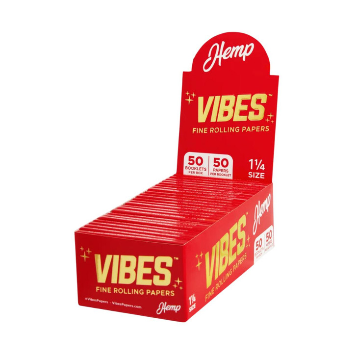 VIBES PAPERS 50PK 1-1/4- HEMP RED