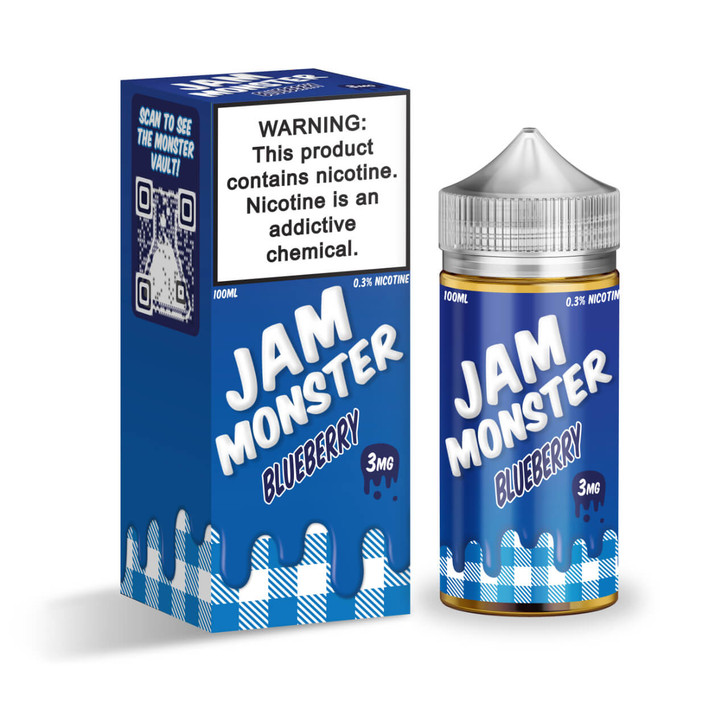 Jam Monster Blueberry 100ml eJuice 3mg Wholesale | Jam Monster Wholesale