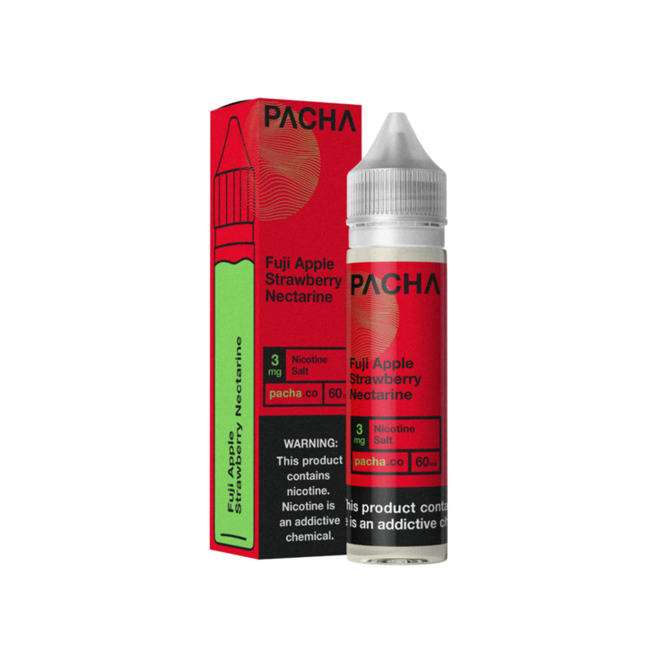 Pacha Fuji Apple Strawberry Nectarine Synthetic Nicotine 60ml E-Juice Wholesale | Pacha Wholesale