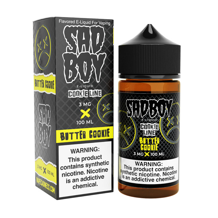 SadBoy CookieLine Butter Cookie Synthetic Nicotine 100ml E-Juice Wholesale | SadBoy Wholesale