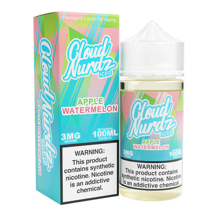 Cloud Nurdz Iced Watermelon Apple 100ml E-Juice Wholesale | Cloud Nurdz Wholesale   