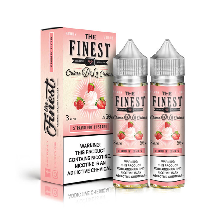 The Finest Creme De La Creme Strawberry Custard 2 x 60ml E-Liquid Wholesale | The Finest Wholesale