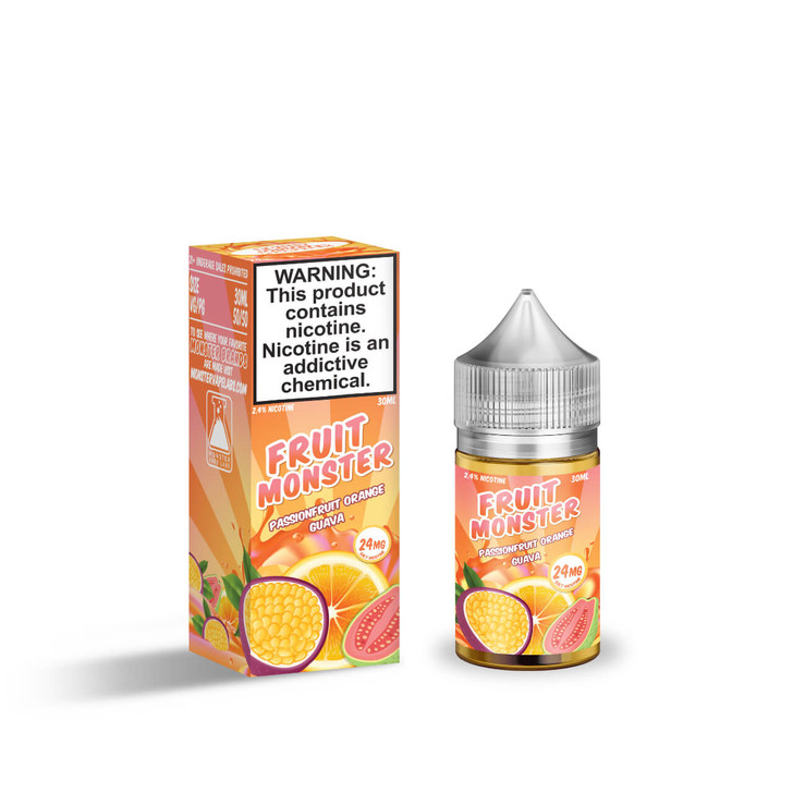 Fruit Monster Passionfruit Orange Guava Salt 30ml E-Juice Wholesale | Jam Monster Wholesale