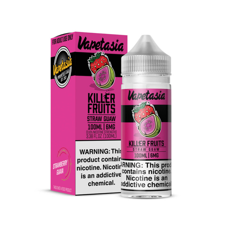 Vapetasia Killer Fruits Straw Guaw 100ml Synthetic Nicotine E-Juice Wholesale | Vapetsia Wholesale