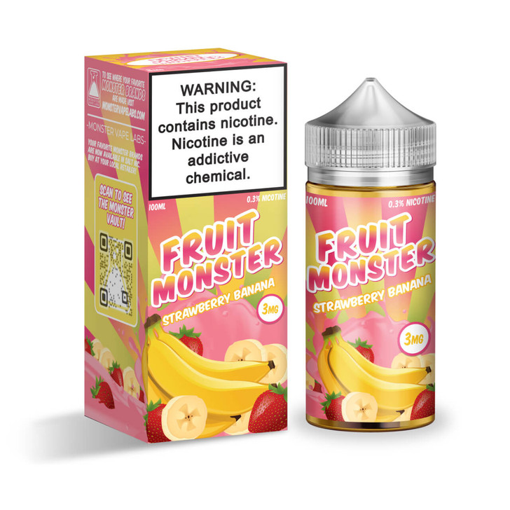 Fruit Monster Strawberry Banana 100ml E-Juice Wholesale | Jam Monster Wholesale