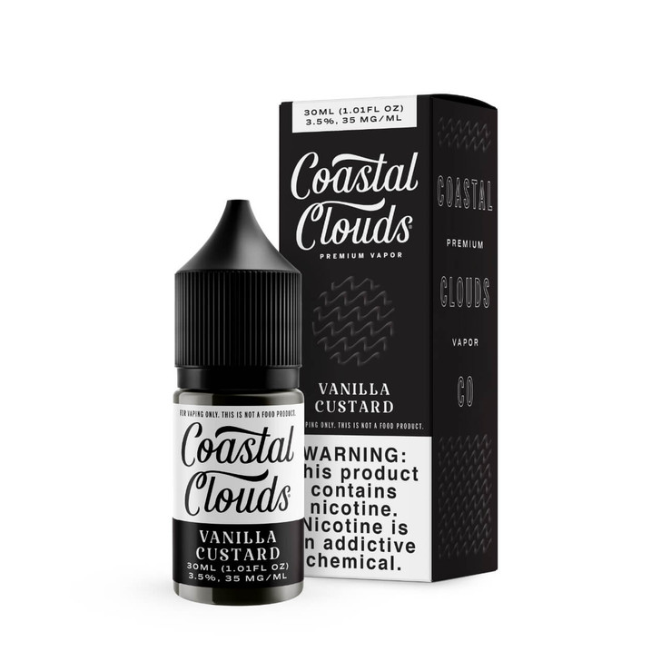 Coastal Clouds Vanilla Custard Tobacco Free Nicotine 30ml Salt E-Juice Wholesale | Coastal Clouds Wholesale