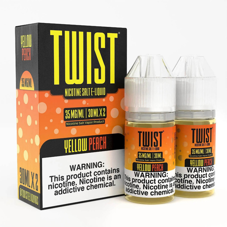 Twist E-Liquids Yellow Peach 60ml Salt E-Juice Wholesale | Twist E-Liquids Wholesale