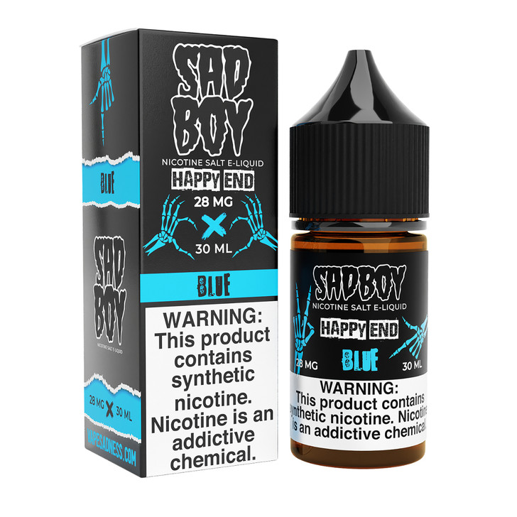 SadBoy Tear Drops Happy End Blue Cotton Candy 30ml Salt E-Juice Wholesale | SadBoy Wholesale