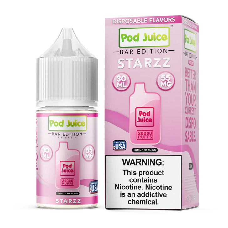 Pod Juice Salt PJ 5000 Series Strazz Tobacco Free Nicotine E-Juice 30ml Wholesale | Pod Juice Wholesale