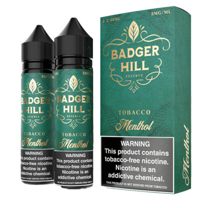 Badger Hill Reserve Menthol Tobacco 120ml E-Juice Wholesale | Badger Hill Wholesale