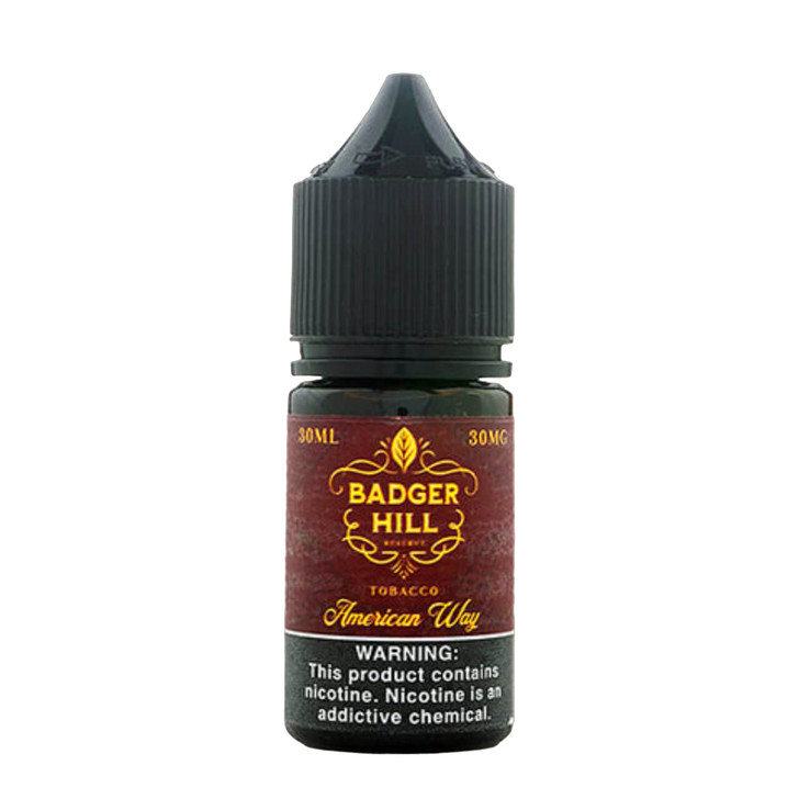 Badger Hill Reserve Salt American Way Tobacco 30ml E-Juice Wholesale | Badger Hill Wholesale