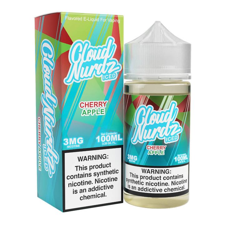 Cloud Nurdz Iced Cherry Apple Synthetic Nicotine 100ml E-Juice Wholesale | Cloud Nurdz Wholesale