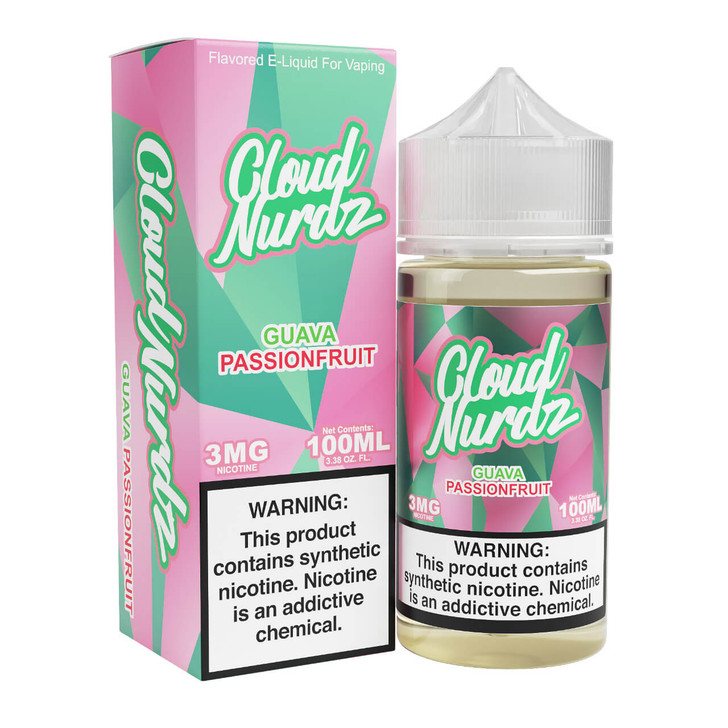 Cloud Nurdz Guava Passion Synthetic Nicotine 100ml E-Juice Wholesale | Cloud Nurdz Wholesale