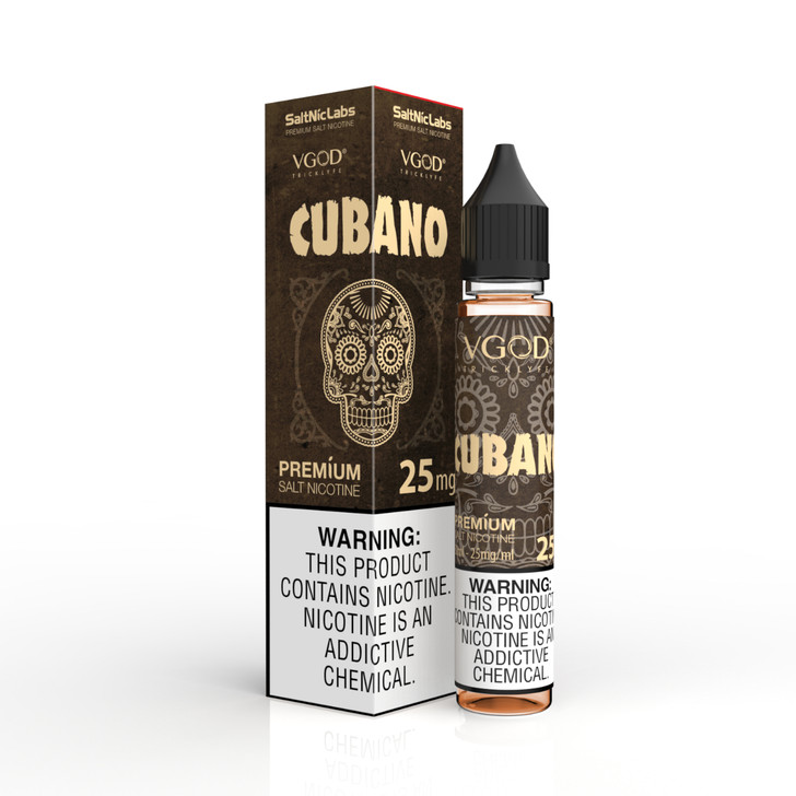 VGOD Cubano SaltNic 30ml Salt E-Juice 25mg Wholesale | VGOD Wholesale