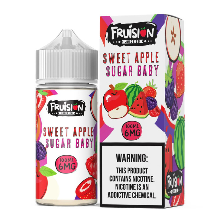 Fruision Apple Sugar Baby 100ml E-Juice 6mg Wholesale | Fruision Wholesale