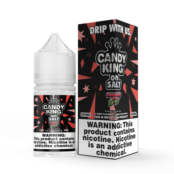 Candy King on Salt Strawberry Pop Drops 30ml E-Juice Wholesale | Candy King Wholesale