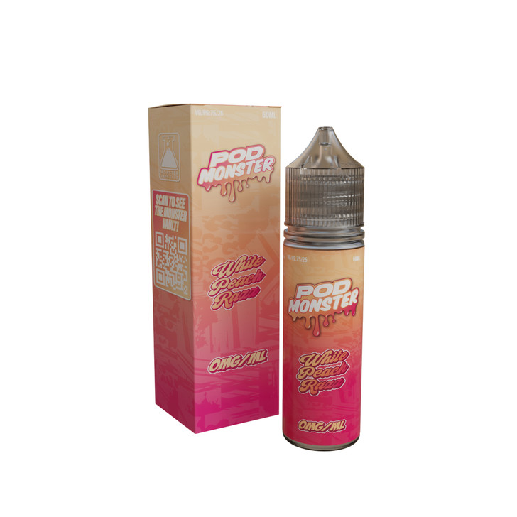 Pod Monster White Peach Razz 60ml E-Juice 0mg