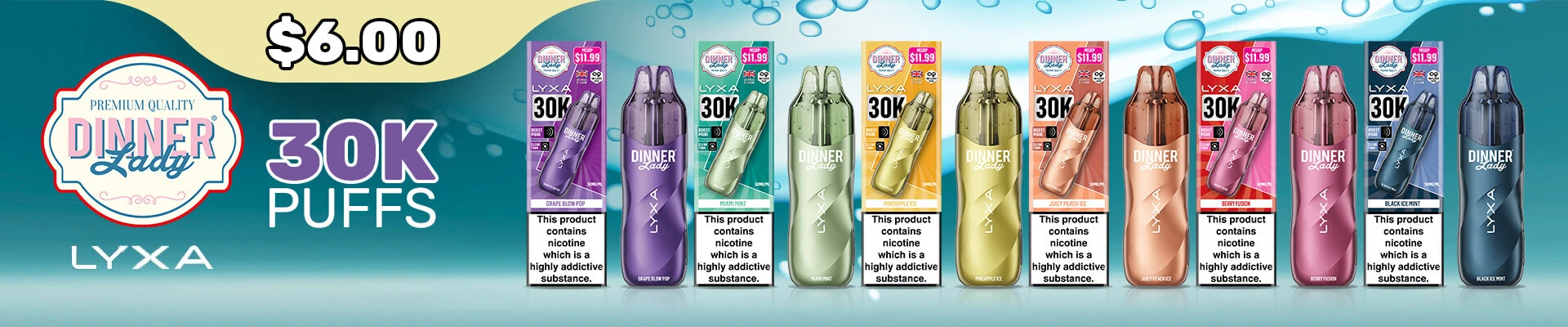 Dinner Lady LYXA 30K Puff Disposable
